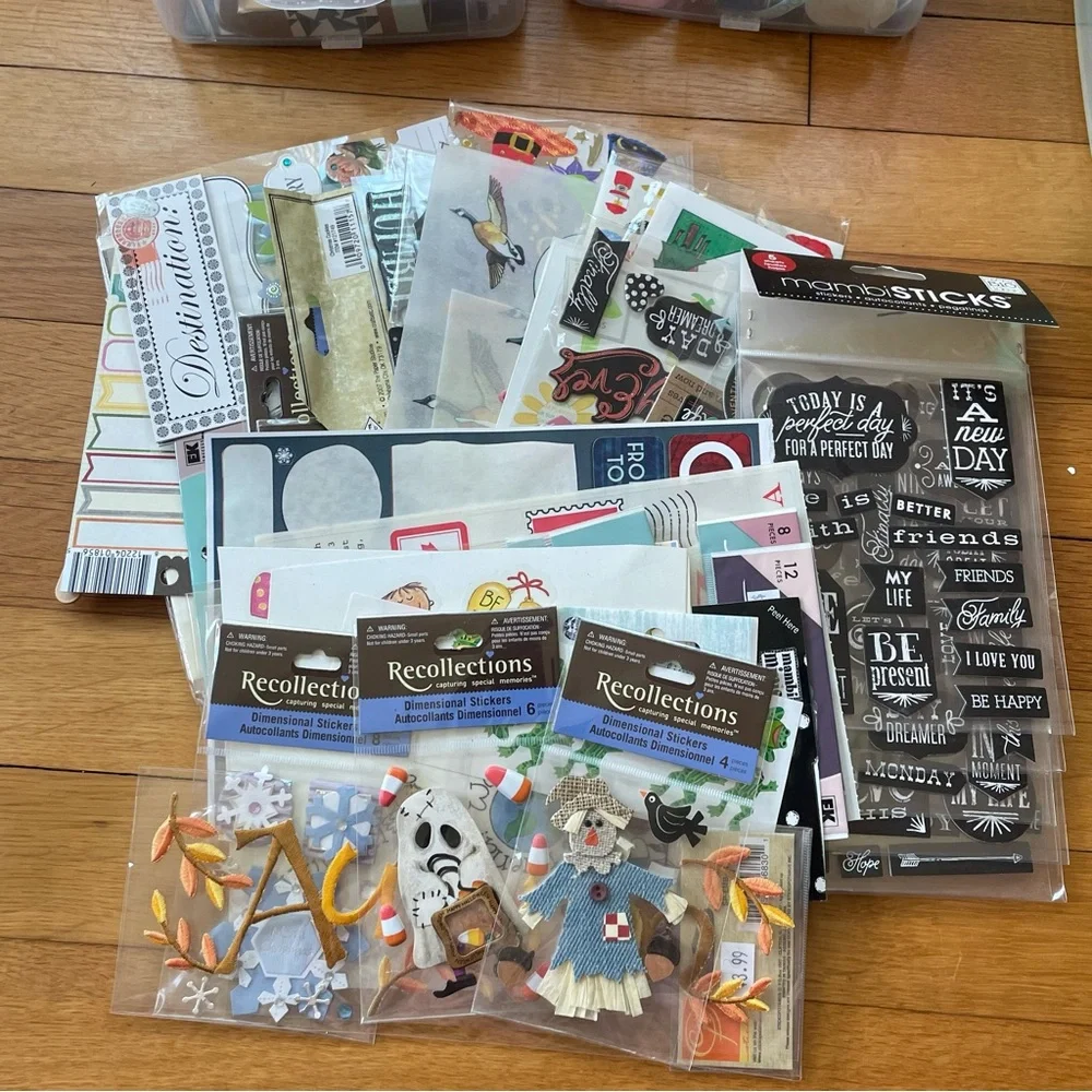 Scrapbooking Supplies Mystery Box Stackable Container Art Craft